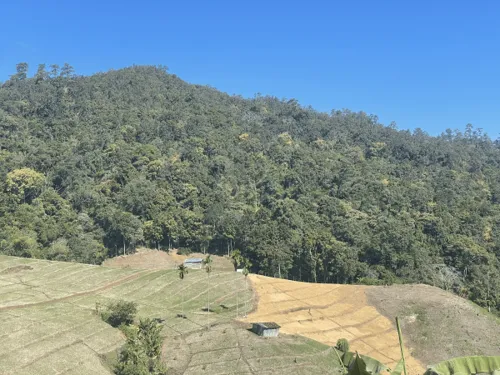 Ridgeline mountain road in northern Thailand